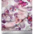 thumbnail image 1 of Soimoi Rayon Fabric Dot & Butterfly Decor Fabric Printed Yard 56 Inch Wide, 1 of 3