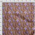 thumbnail image 4 of oneOone Georgette Viscose Brown Fabric Floral Sewing Craft Projects Fabric Prints By Yard 42 Inch Wide, 4 of 4