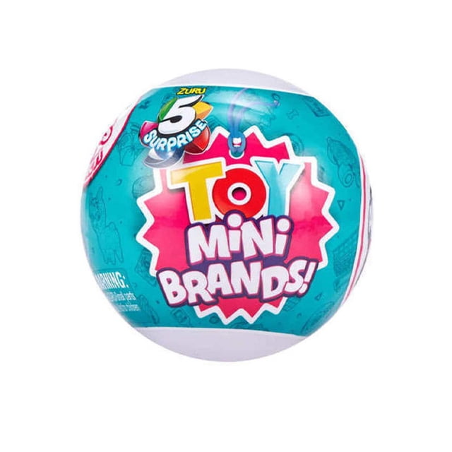 Capsule Mystère de Collection Alician, Jouet Miniature, Capsule Mystère avec un design Sphérique Sarcelle et Blanc et le Texte « Toy Mini Brands! » à l'Avant. Cette Capsule en Plastique Contient Cinq Jouets Miniatures Aléatoires, Parfaite pour les adolescents de 7 à 14 Ans. Idéale pour la Collection, le Partage et l'Échange, la Capsule Offre une Expérience de Déballage surprise. Environ 10 cm de Diamètre et Pèse 90 g, Elle Est Emballée dans un Sac.