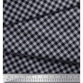 thumbnail image 3 of Soimoi Gray polyester Crepe Fabric Diagonal Check Decor Fabric Printed Yard 42 Inch Wide, 3 of 5