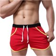 thumbnail image 1 of Men's Athletic Shorts Summer Drawstring Quick Dry Lightweight Running Workout Gym Beach Lounge Shorts with Pockets, 1 of 6