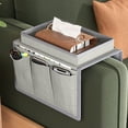 thumbnail image 4 of WRKEKC Clearance 5-Pocket Sofa Armrest Organizer - Bedside Storage Caddy for Remote/Tablet/Books/Magazines, 4 of 9