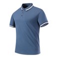 thumbnail image 1 of Gspmoly Mens Sweatshirt, Men'S Solid Color Lightweight Breathable Button Easy Short Sleeved Lapel Shirt Going Out Tops Weekly Deals, 1 of 2