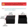 thumbnail image 2 of Unique Bargains Desk Table Leg Caps End Tip Home Furniture Protector 4pcs 2'x2' (50x50mm), 2 of 7