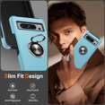 thumbnail image 5 of KOMI for Google Pixel 8 Pro Case, Slim Tough Rugged Shockproof Protective Pixel 8 Pro Phone Case with Metal Ring Kickstand for Google 8 Pro Case, Sierra Blue, 5 of 5