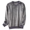 thumbnail image 2 of RKSTN Pajamas For Men Fashion Solid Color Crew Neck Long Sleeve Comfy Sleepwear Spring Lightweight Nightwear Fall Tops, 2 of 3