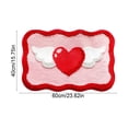 thumbnail image 3 of EGNMCR Tapis en Forme de Cœur Uniques Résistant aux Taches et Sensible aux Soins pour Chevet Adapté aux Décorations de la Saint-Valentin Tapis de Sol en polyester, 3 of 6