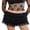 Black, variant on Gupgi Women Lcae Shorts Black Bloomers Ruffled Layered Elastic Waist Short Pants Streetwear