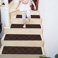 thumbnail image 4 of Non-Slip Carpet Stair Treads 30x8in | Slip Resistant Indoor Rug Runner | Reusable | Washable Polyester | Coffee Beige | Secure Grip for Elders & Pets | Easy Install | Quiet Soft Layer, 4 of 6