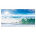 thumbnail image 1 of Designart White and Blue Waves under Sun Canvas Wall Art, 1 of 4
