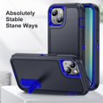 thumbnail image 3 of for iPhone 14 Plus Case, Étui de Téléphone iPhone 14 Plus avec Béquille Intégrée, Étui de Protection Robuste Antichoc/antipoussière/antichute de Qualité Militaire pour iPhone 14 Plus, Bleu, 3 of 9