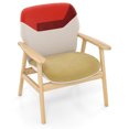 thumbnail image 1 of Gymax Fauteuil d'Appoint Moderne, Fauteuil Latéral Rembourré avec Dossier Spacieux, 1 of 8