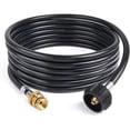 thumbnail image 2 of Propane Connector 4Ft Lpg Hose Propane Adapter 1 Lb To 25 Lb Hose Assembly Propane Tank Converter Replacement For Camping Stove Portable Grill Heater Type 1 Connection Propane Hose Clearance, 2 of 6