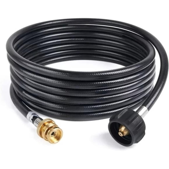Clearance! beishanbush 4Ft Lpg Hose Propane Adapter 1 Lb To 25 Lb Hose Assembly Propane Tank Converter Replacement for Camping Stove Portable Grill Heater Type 1 Connection One Size Black