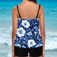 thumbnail image 2 of UPPADA Womens 2 Piece Tankinis Swimsuit Floral Print Tank Swim Top with Bottom Spaghetti Straps 2pc Tummy Control Bathing Suits Modest Swimwear Swim Suit Dress Multicolor,L, 2 of 3