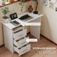 thumbnail image 4 of HOMCOM Computer Desk with Drawers, 39" Home Office Desk with Open Shelf, 4 of 10