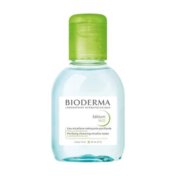 Bioderma Sebium H2O Eau Micellaire Nettoyante Purifiante et Démaquillante 100 ml Chacun (Lot de 2)