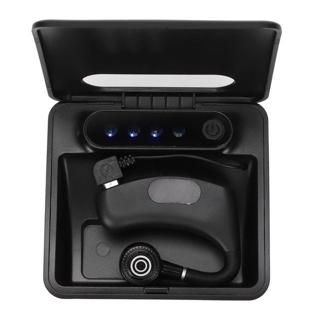 V12 Headset Single Hanging Ear Handsfree LED Digital Display Headphone For Business Office