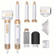 7 In 1 Hair Dryer Brush Brushless High Speed Hair Dryer with Diffuser Ionic Blow Dryer Hot Air Styling Comb Auto Hair Curler_Hair Dryer Gift