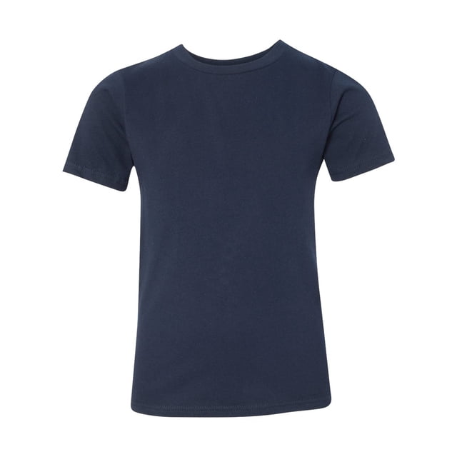 Next Level Chandail à Col Rond en Coton pour Jeunes, G, Bleu Marine Minuit