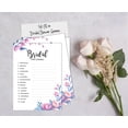 thumbnail image 4 of Inkdotpot 50-Pack Wedding Word Scramble Bridal ShowerGameCards FloralParty Wedding Supplies, 4 of 7