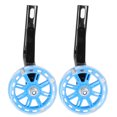 thumbnail image 1 of 2PCS Children Bike Auxiliary Wheel Flashing Light Mute Wheel Accessories with 18 Inch Bracket (Blue), 1 of 8