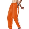 thumbnail image 2 of Faithtur Men's Tear Away Pants, Loose Fit Basketball Pants High Split Snap Button Sweatpants, 2 of 9