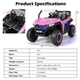 thumbnail image 4 of 12V 2-Seater Kids Ride On UTV RC Electric Vehicle Suspension w/ Lights & Music, 4 of 10
