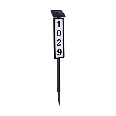 Btomtd Éclairage Extérieur Numéro de Maison Panneaux d'Adresse pour Cour Piétonnière LED Panneaux d'Adresse pour Maison, Noir