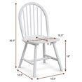 thumbnail image 4 of Costway Set of 2 Vintage Windsor Dining Side Chair Wood Spindleback Kitchen Room White, 4 of 10