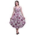 thumbnail image 1 of Bimba Robe de Plage Bohème Midi Sans Manches Imprimée Teinture sur Nœuds pour Femmes - Très Grande Taille, 1 of 1