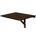 thumbnail image 3 of Patiojoy Table Murale à Abattants Pliable Gain de Place Bureau Suspendu pour Ordinateur Portable Brun, 3 of 8