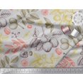thumbnail image 3 of Soimoi Poly Georgette Fabric Leaves & Palm Fruits Print Sewing Fabric Yard 52 Inch Wide, 3 of 3