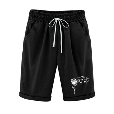 EQWLJWE Shorts pour Femmes Mode Femmes Short Imprimé Serré Taille Haute Poche Élastique Sports Demi-Shorts Caractéristiques