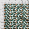 thumbnail image 1 of oneOone Polyester Lycra Teal Green Fabric Cloud & Bird Cartoon Sewing Material Print Fabric By The Yard 56 Inch Wide, 1 of 4