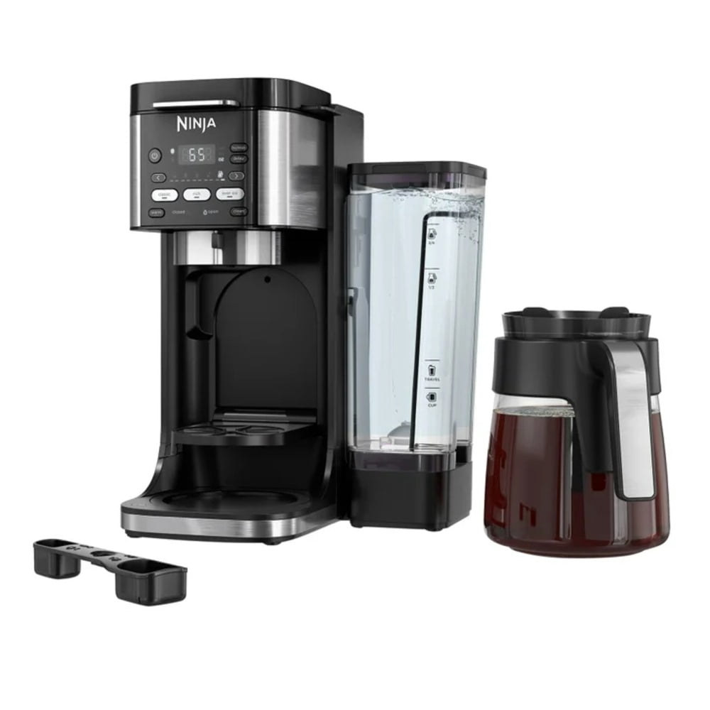 Ninja  Hot & Iced Coffee Maker, DualBrew Compatible with K-Cups & 14-Cup Drip Coffee Maker, Single-Serve, Black  CFP105CO (Refurbished) Excellent Condition