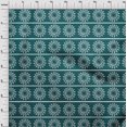 thumbnail image 3 of oneOone Georgette Viscose Fabric Stripe & Mandala Block Printed Craft Fabric BTY 42 Inch Wide, 3 of 4