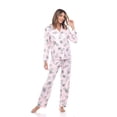 thumbnail image 2 of White Mark Women's Floral Long Sleeve Button-Down Pajama Set, 2 of 6