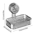 thumbnail image 3 of Plastic Storage Box,Suction Cup Wall Mounted Soap Box - No Punch Bathroom Soap Storage Rack for Household, 3 of 6