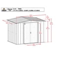 thumbnail image 3 of Arrow 8 x 6 x 6 ft Green Shed, 3 of 7