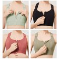 thumbnail image 2 of Langgg Front Zipper Sports Bra Comfortable Compression Fit Gym Athletic Support Breathable Sports Bras Vest Red XXL, 2 of 6