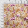 thumbnail image 2 of oneOone Polyester Spandex Orange & Pink Fabric Leaves & Lemon Craft Projects Decor Fabric Printed By The Yard 56 Inch Wide, 2 of 5