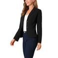 thumbnail image 4 of INSPIRE CHIC Blazer de Travail pour Femme Col à Revers Veste à Manches Longues Blazer de Complet Noir m, 4 of 7