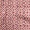 thumbnail image 1 of oneOone Cotton Flex Pink Fabric Geometric Fair Isle Pattern Craft Projects Decor Fabric Printed By The Yard 40 Inch Wide, 1 of 4