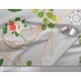 thumbnail image 2 of Soimoi Georgette Viscose Fabric Leaves & Ranunculus Floral Print Fabric by the Yard 42 Inch Wide, 2 of 5