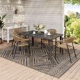 thumbnail image 4 of Ricco Stone Brown Indoor Outdoor Patio Area Rug, 7 ft. 6-inch x 9 ft. 6-inch, 4 of 8