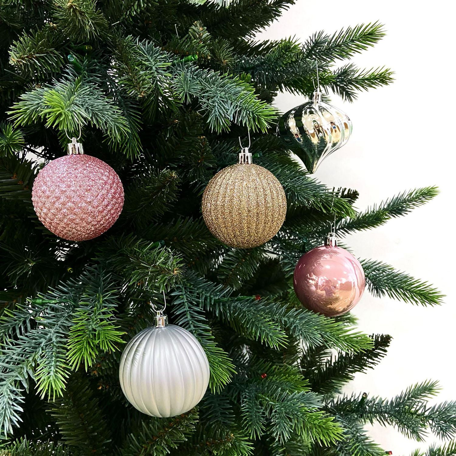 Décorations incassables Holiday Time, 45 unités, or/argent