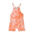thumbnail image 4 of LSLJS Girls Summer Sleeveless Casual Romper Spaghetti Strap Shorts Jumpsuit With Pockets, Girls' Jumpsuits & Rompers Summer Clothes, 4 of 5