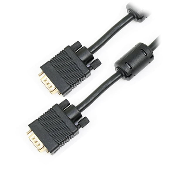 Bluediamond Premium VGA TV/Monitor Cable 75 ft True 15 Pin Male to Male Triple Shielded Gold Plated with Ferrite Cores All Brands, 6ft