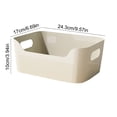 thumbnail image 4 of pstuiky Storage Box Kitchen Organizer & Pantry Bin for Snacks, Utensils & Spices Reusable Plastic Container with Handle, Beige, 4 of 7